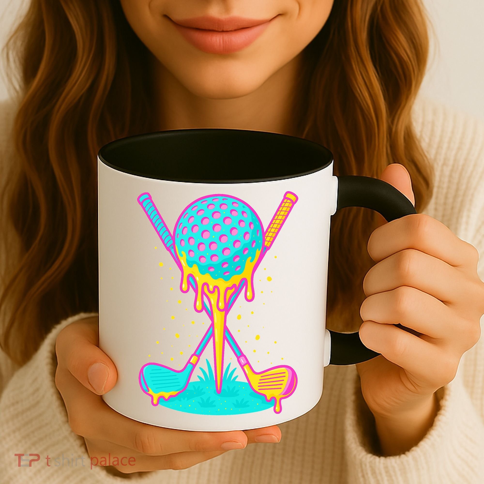 Golf Ice Cream Drip Golfing Golfer Coffee Mug