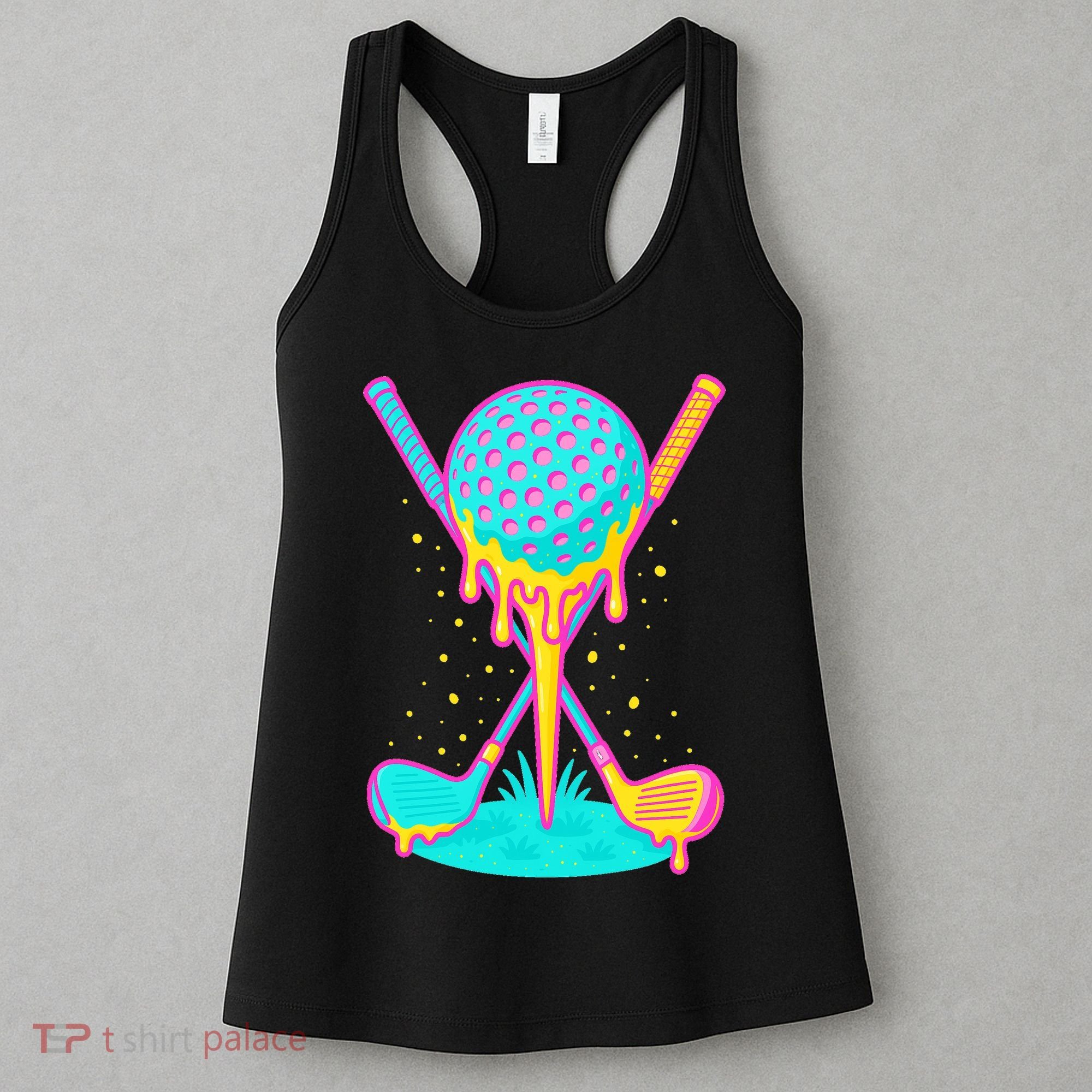 Golf Ice Cream Drip Golfing Golfer Women's Tank Top