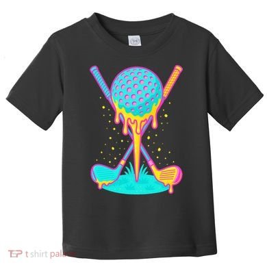 Golf Ice Cream Drip Golfing Golfer Toddler T-Shirt