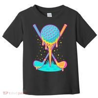 Golf Ice Cream Drip Golfing Golfer Toddler T-Shirt thumb 0