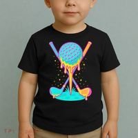 Golf Ice Cream Drip Golfing Golfer Toddler T-Shirt thumb 2