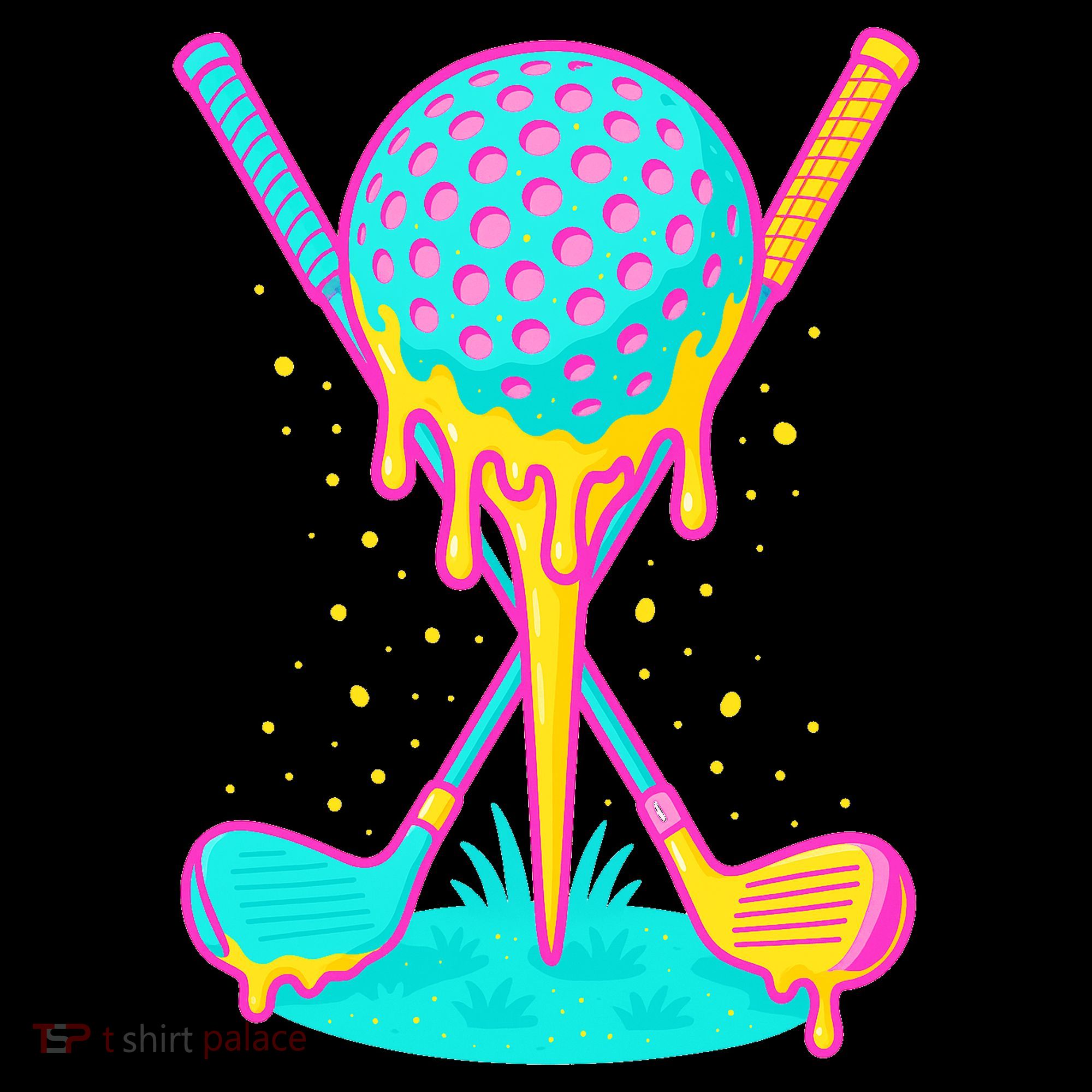 Golf Ice Cream Drip Golfing Golfer Visor