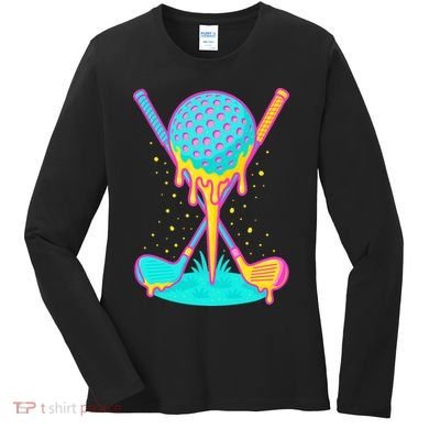 Golf Ice Cream Drip Golfing Golfer Women's Long Sleeve Shirt