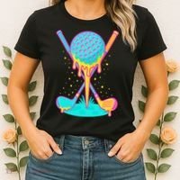 Golf Ice Cream Drip Golfing Golfer Women's T-Shirt thumb 2