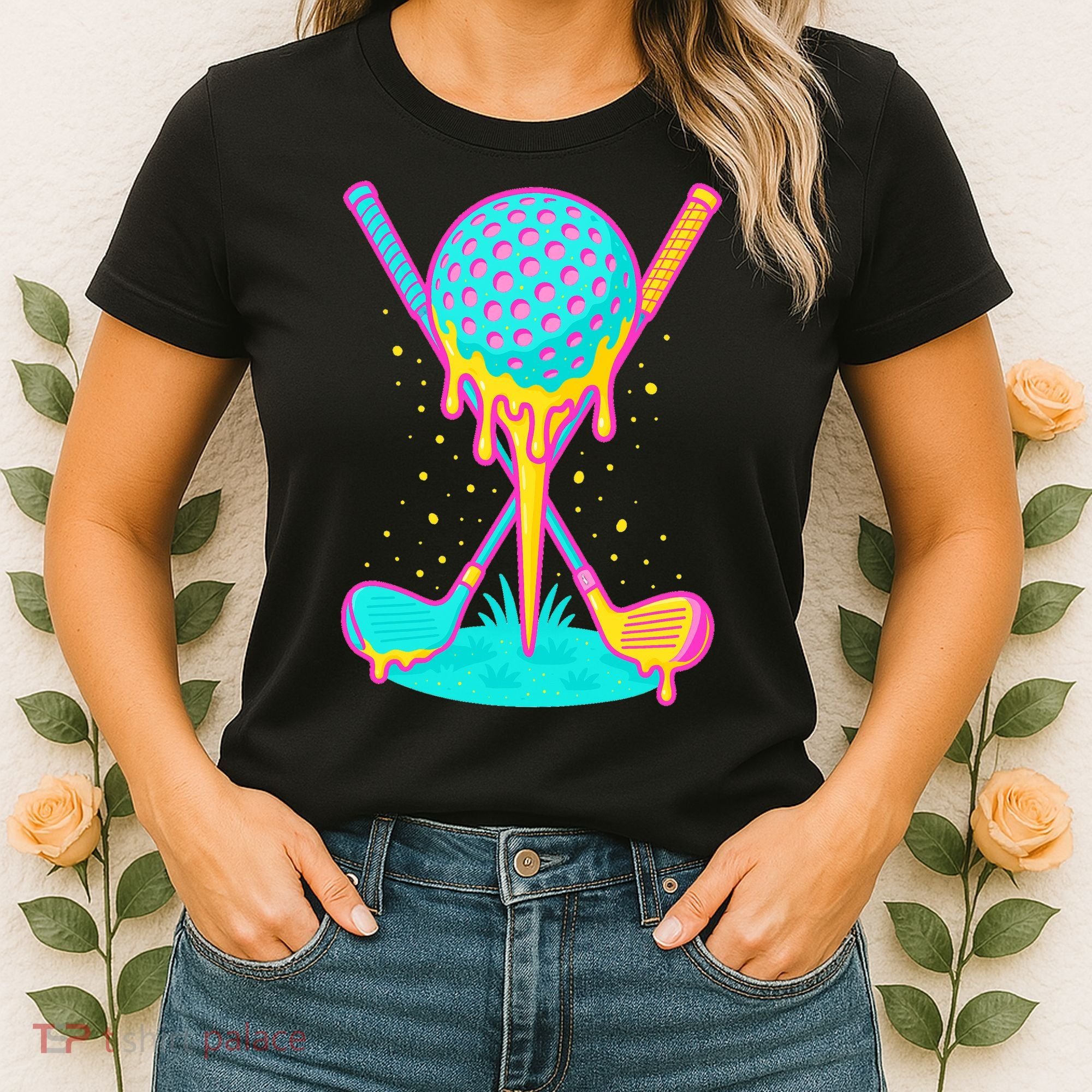 Golf Ice Cream Drip Golfing Golfer Women's T-Shirt