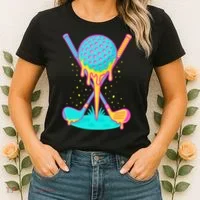 Golf Ice Cream Drip Golfing Golfer Women's T-Shirt thumb 2