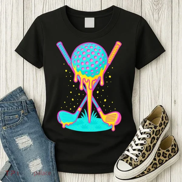 Golf Ice Cream Drip Golfing Golfer Women's T-Shirt