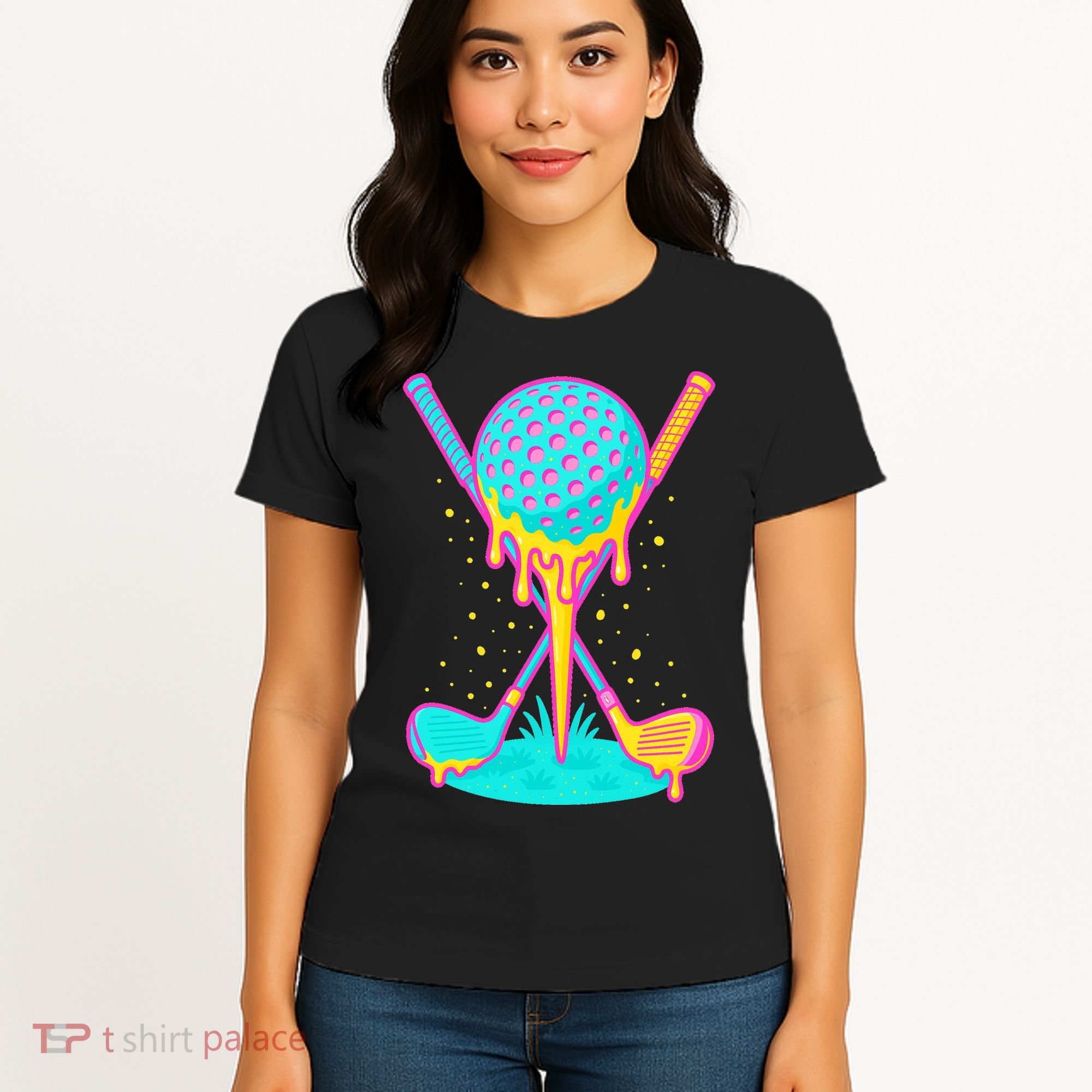 Golf Ice Cream Drip Golfing Golfer Women's T-Shirt