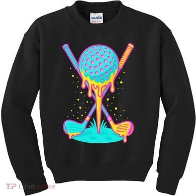 Golf Ice Cream Drip Golfing Golfer Kids Sweatshirt