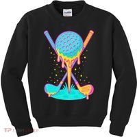 Golf Ice Cream Drip Golfing Golfer Kids Sweatshirt thumb 0