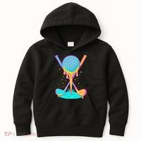 Golf Ice Cream Drip Golfing Golfer Kids Hoodie thumb 0
