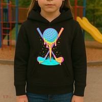 Golf Ice Cream Drip Golfing Golfer Kids Hoodie thumb 3