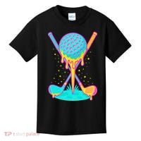 Golf Ice Cream Drip Golfing Golfer Kids T-Shirt thumb 0