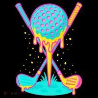 Golf Ice Cream Drip Golfing Golfer Kids T-Shirt thumb 4