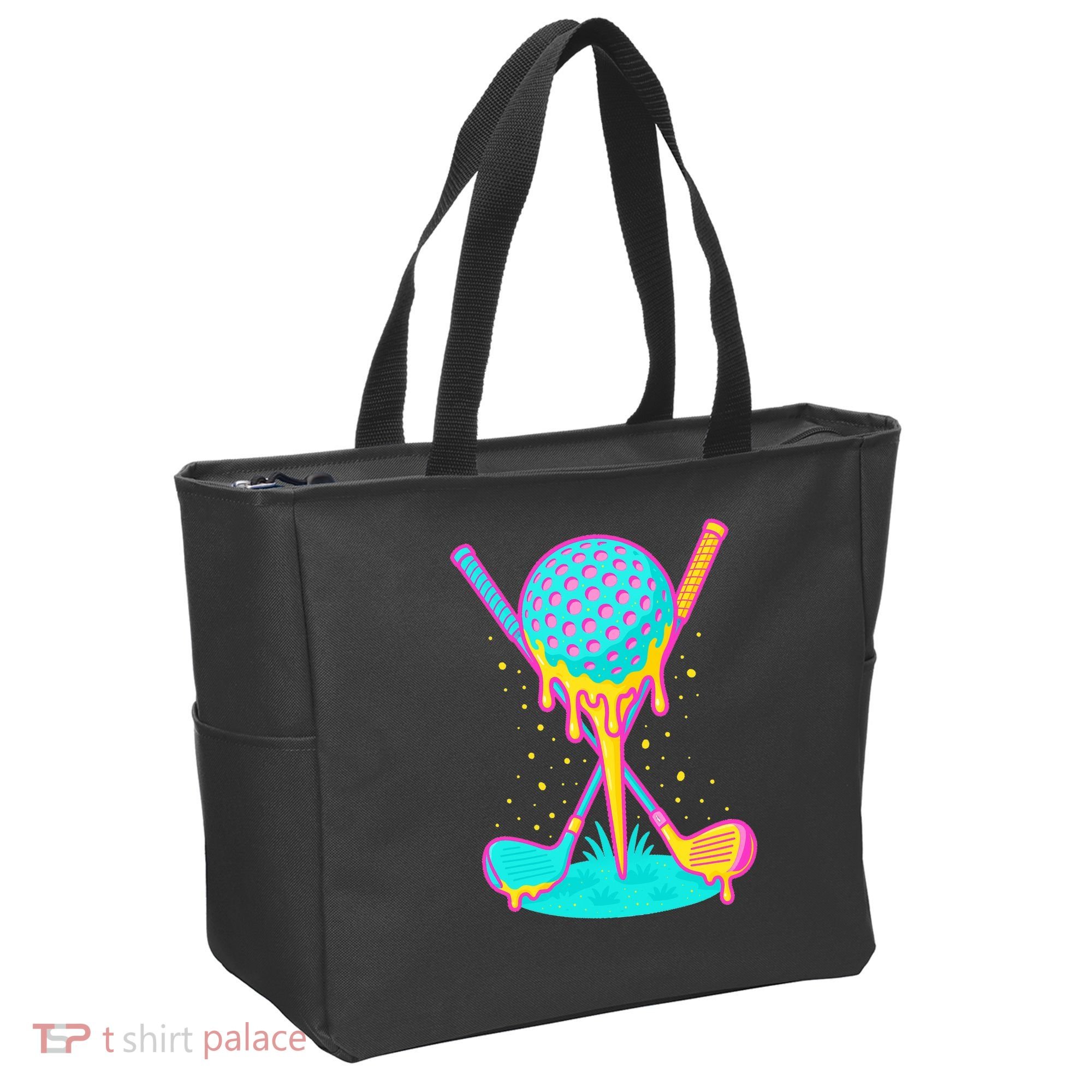 Golf Ice Cream Drip Golfing Golfer Tote Bag
