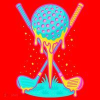 Golf Ice Cream Drip Golfing Golfer Santa Hat thumb 1
