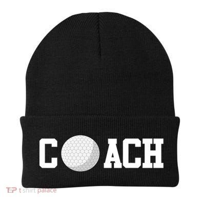 Golf Instructor Coach Golfer Golf Ball Gift Golf Course Beanie