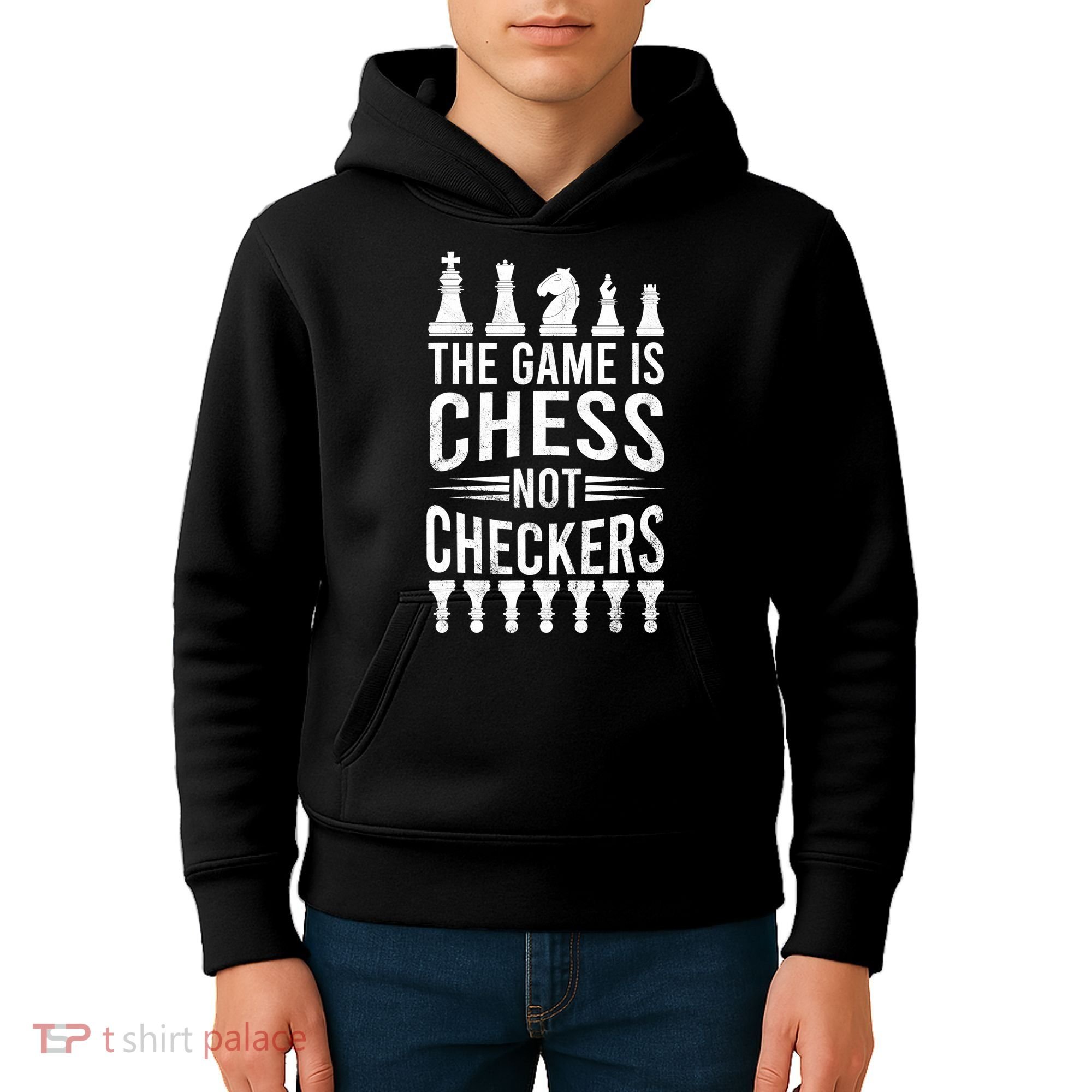 Game Is Chess Not Checkers Funny Gift Grandmaster Chess Player Gift Kids Hoodie