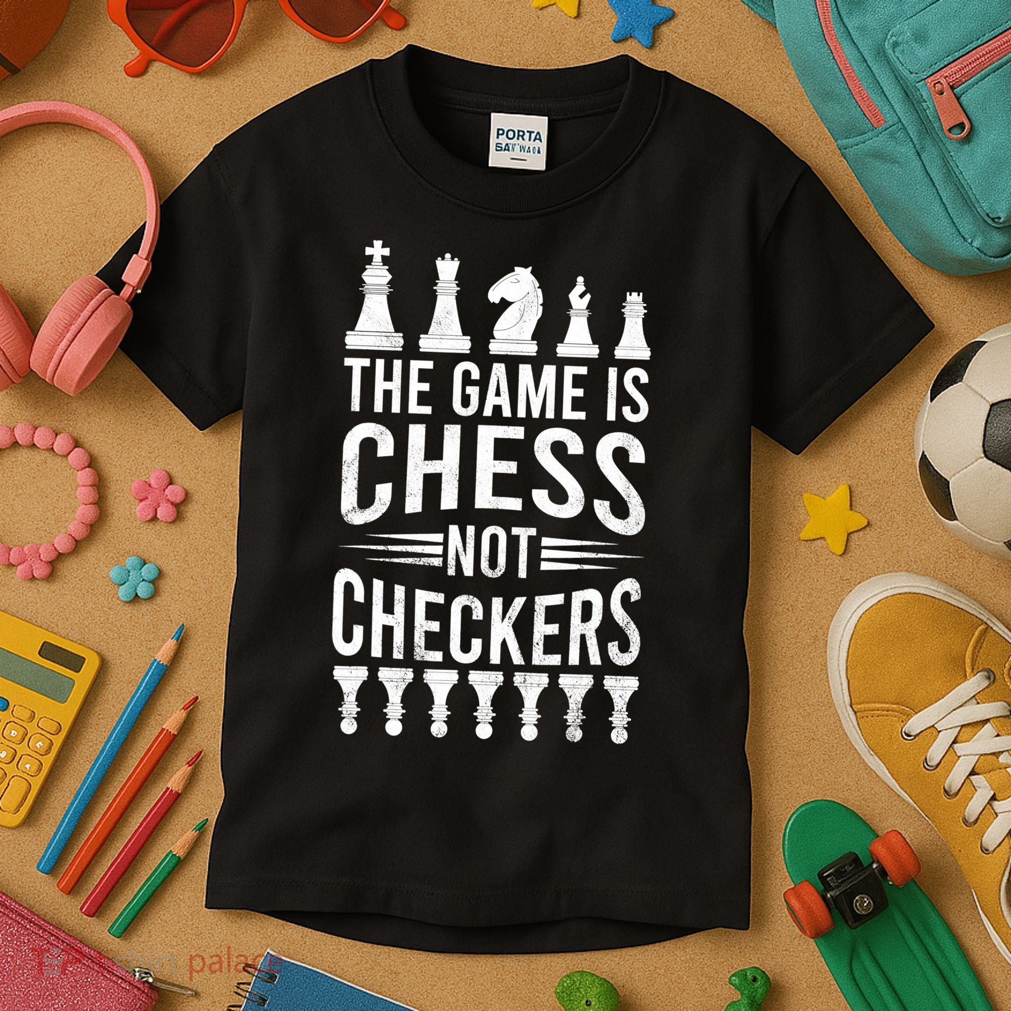 Game Is Chess Not Checkers Funny Gift Grandmaster Chess Player Gift Kids T-Shirt