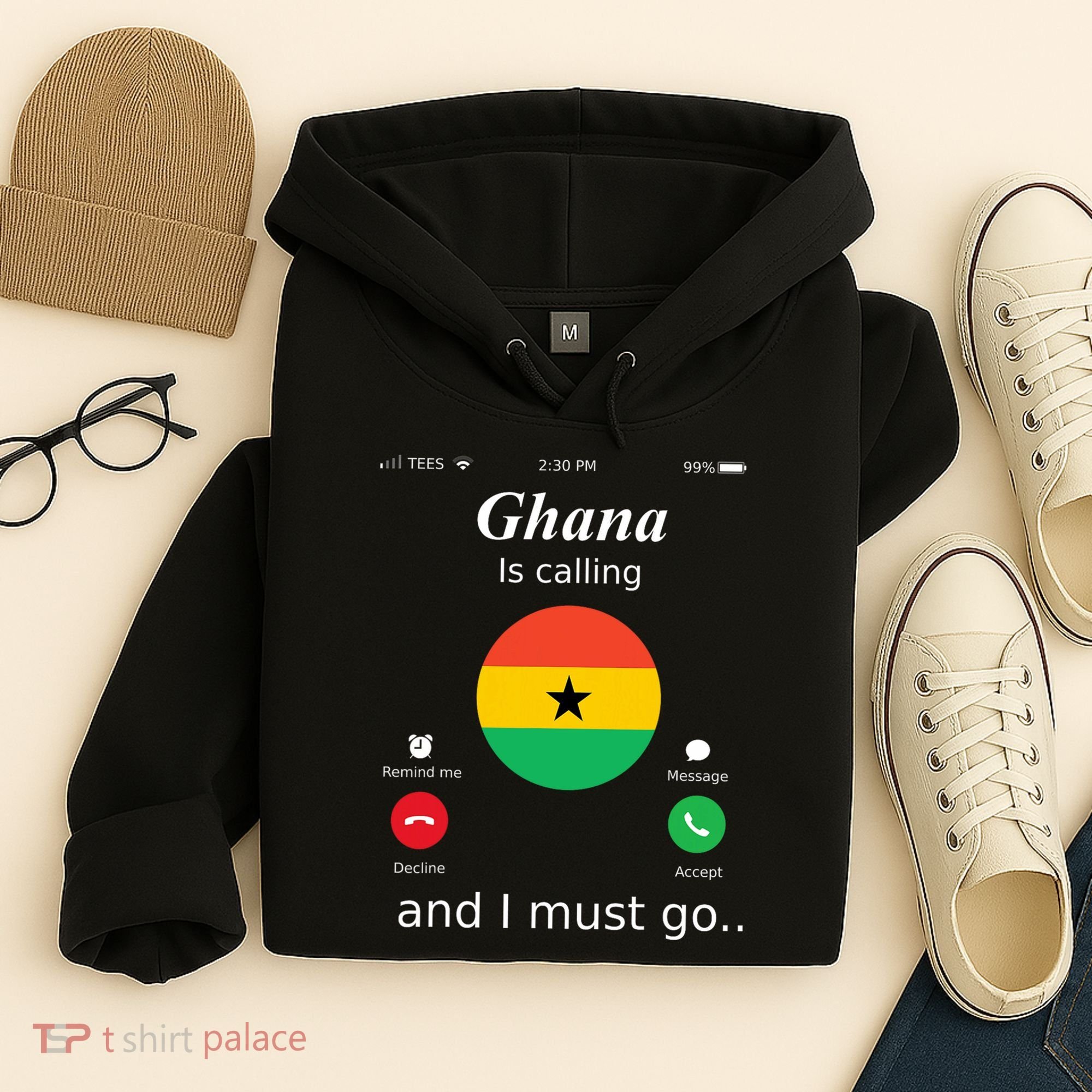Ghana Is Calling And I Must Go Ghana Flag Hoodie