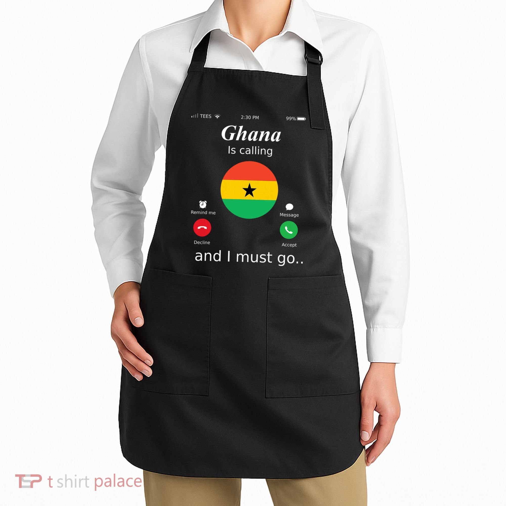 Ghana Is Calling And I Must Go Ghana Flag Apron