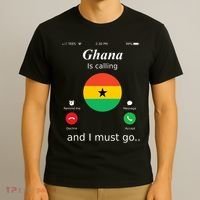 Ghana Is Calling And I Must Go Ghana Flag T-Shirt thumb 3