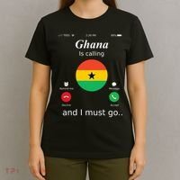 Ghana Is Calling And I Must Go Ghana Flag T-Shirt thumb 4