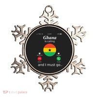 Ghana Is Calling And I Must Go Ghana Flag Ornament thumb 0