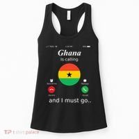 Ghana Is Calling And I Must Go Ghana Flag Women's Tank Top thumb 0