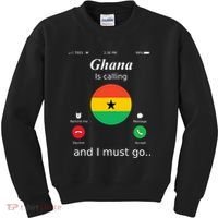 Ghana Is Calling And I Must Go Ghana Flag Kids Sweatshirt thumb 0