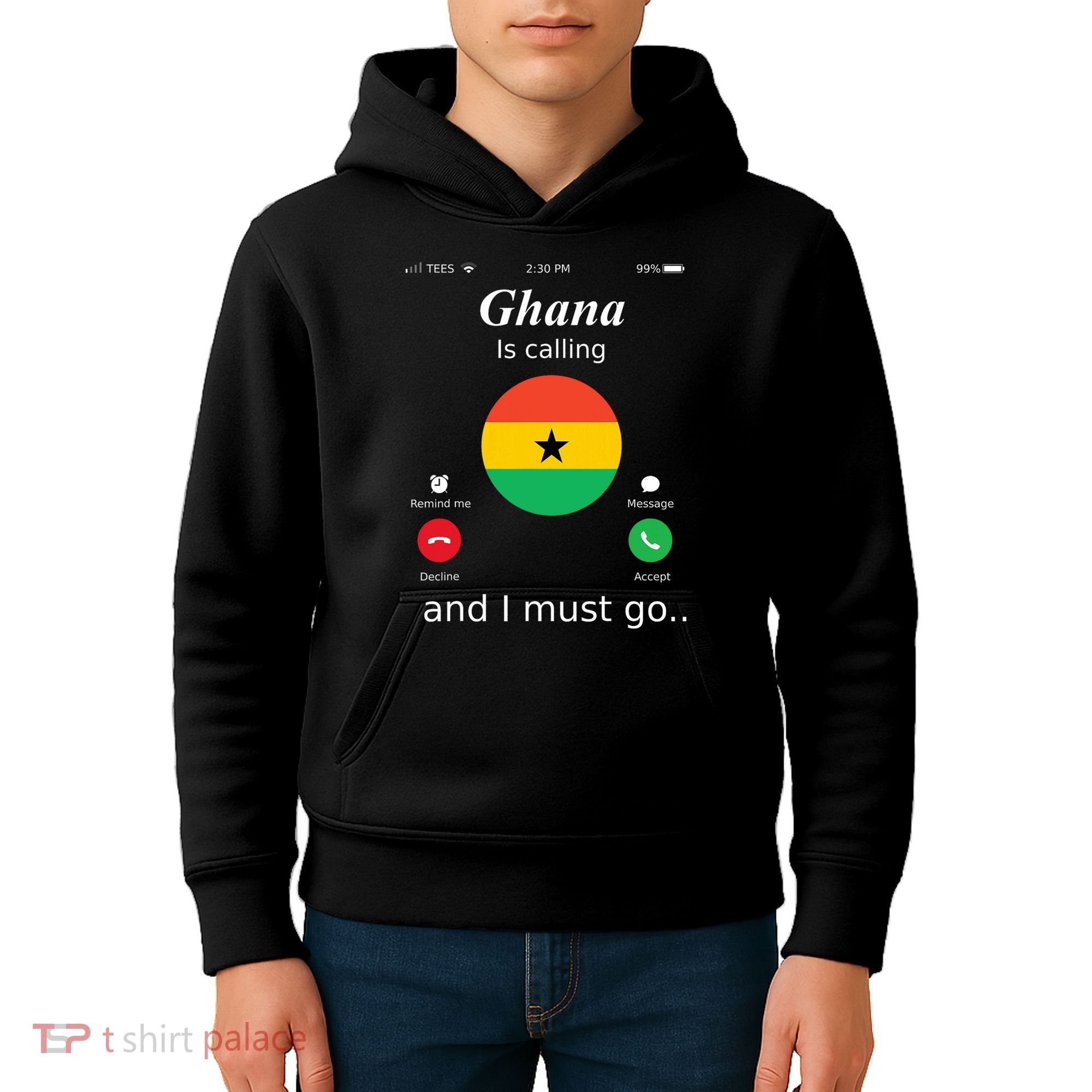 Ghana Is Calling And I Must Go Ghana Flag Kids Hoodie