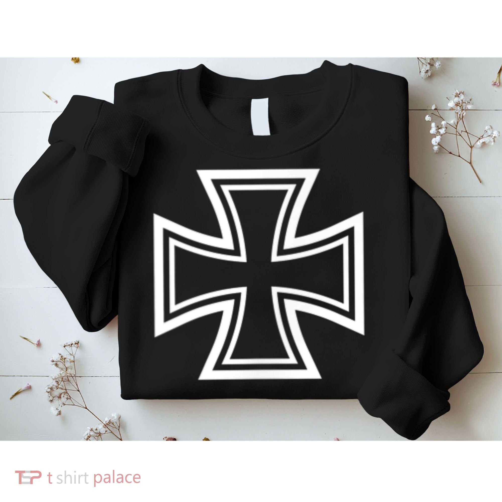 German Iron Cross Front & Back Print Sweatshirt