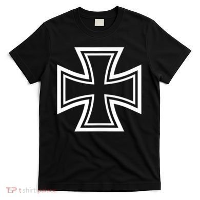 German Iron Cross Front & Back Print T-Shirt