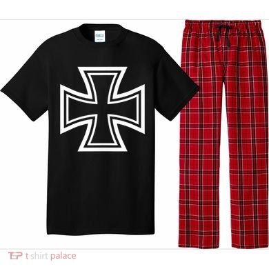 German Iron Cross Front & Back Print Pajama Set