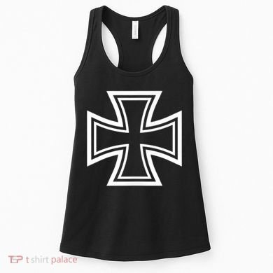 German Iron Cross Front & Back Print Women's Tank Top