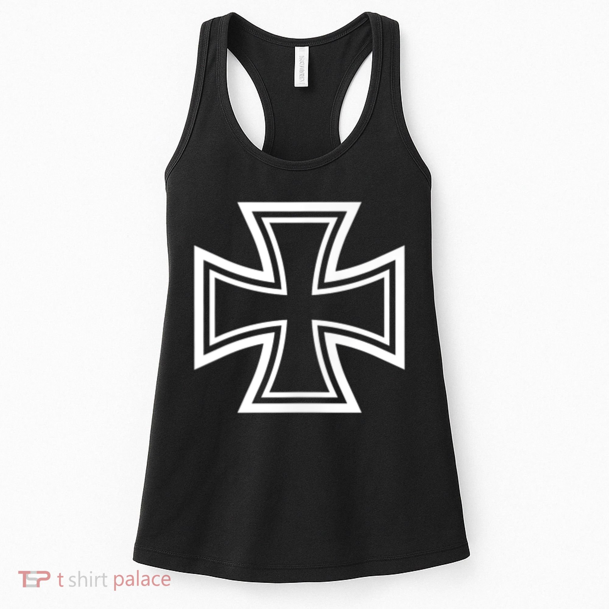 German Iron Cross Front & Back Print Women's Tank Top