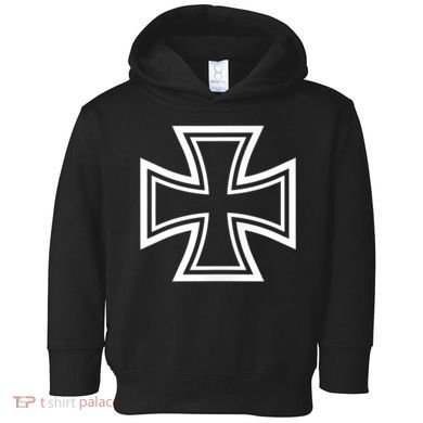 German Iron Cross Front & Back Print Toddler Hoodie