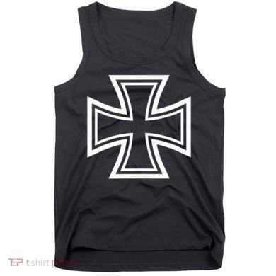 German Iron Cross Front & Back Print Tank Top