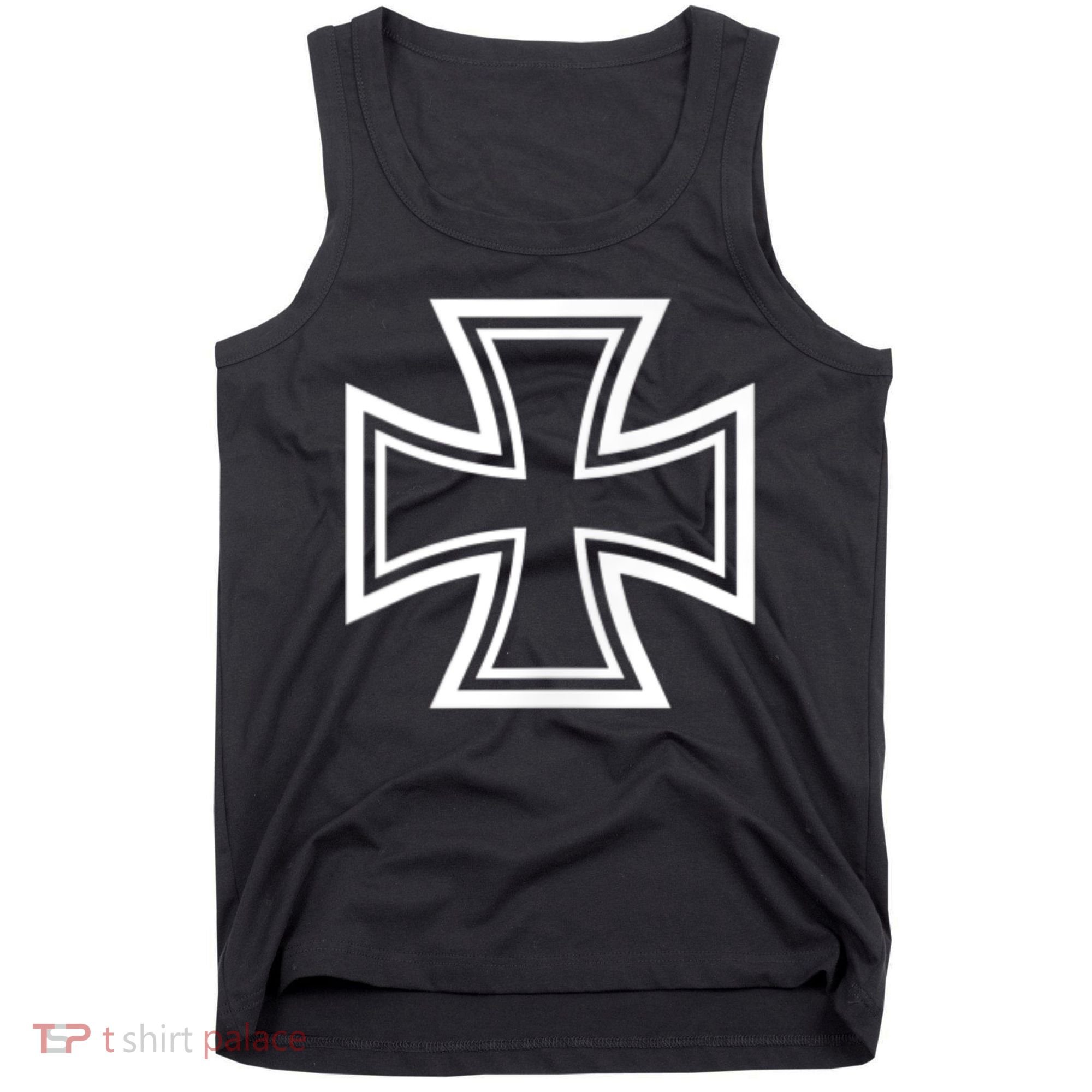 German Iron Cross Front & Back Print Tank Top