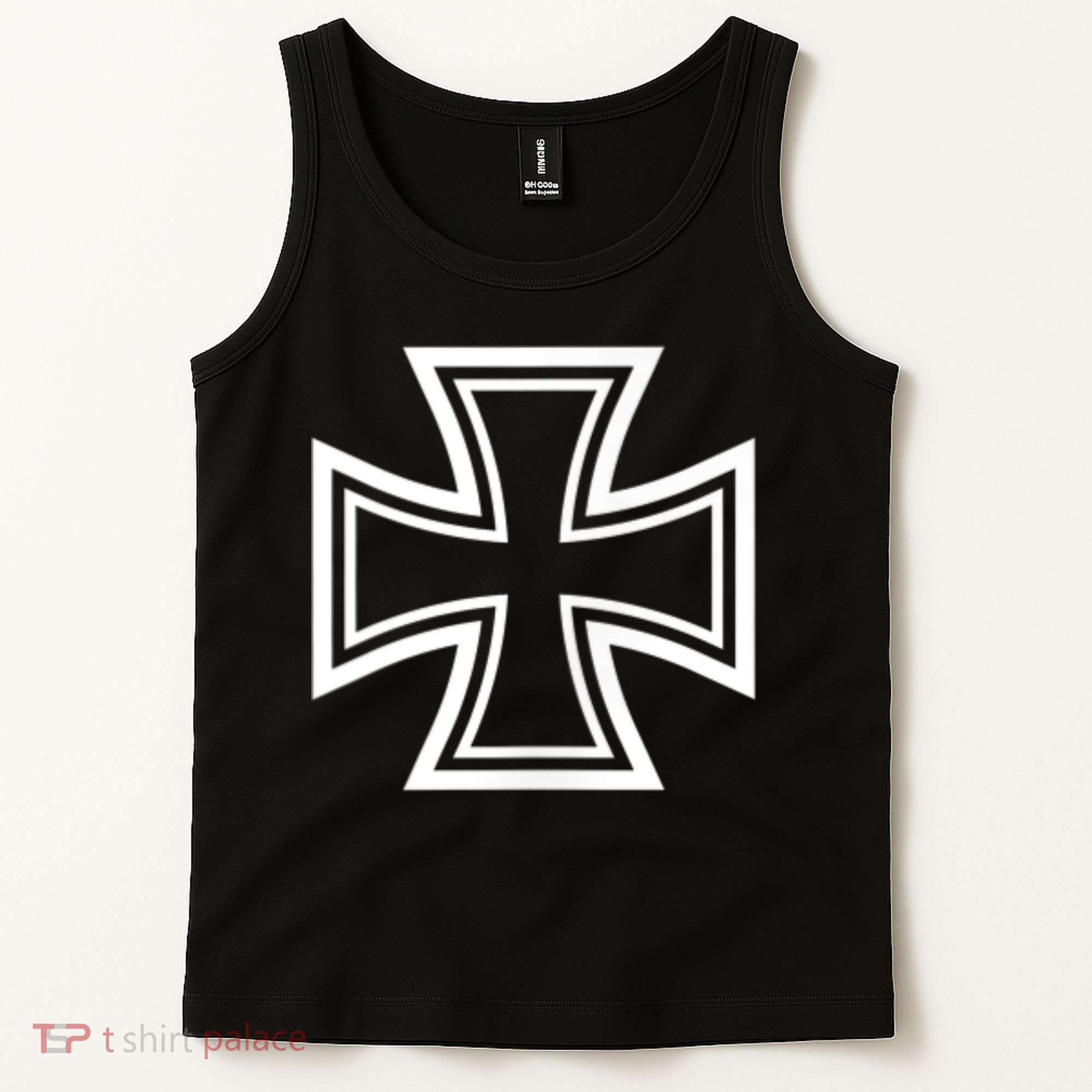 German Iron Cross Front & Back Print Tank Top