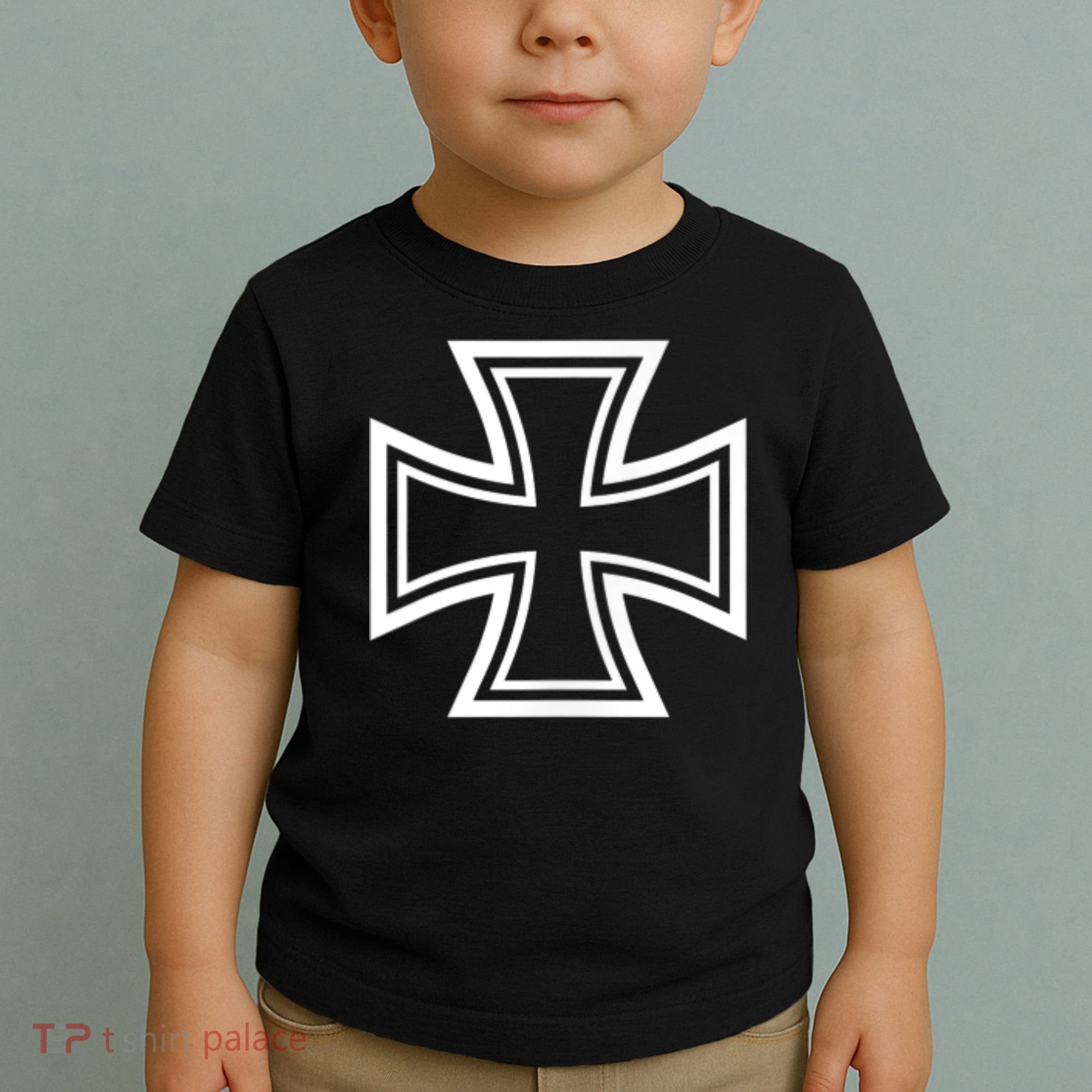 German Iron Cross Front & Back Print Toddler T-Shirt