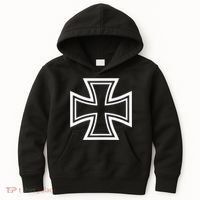 German Iron Cross Front & Back Print Kids Hoodie thumb 0