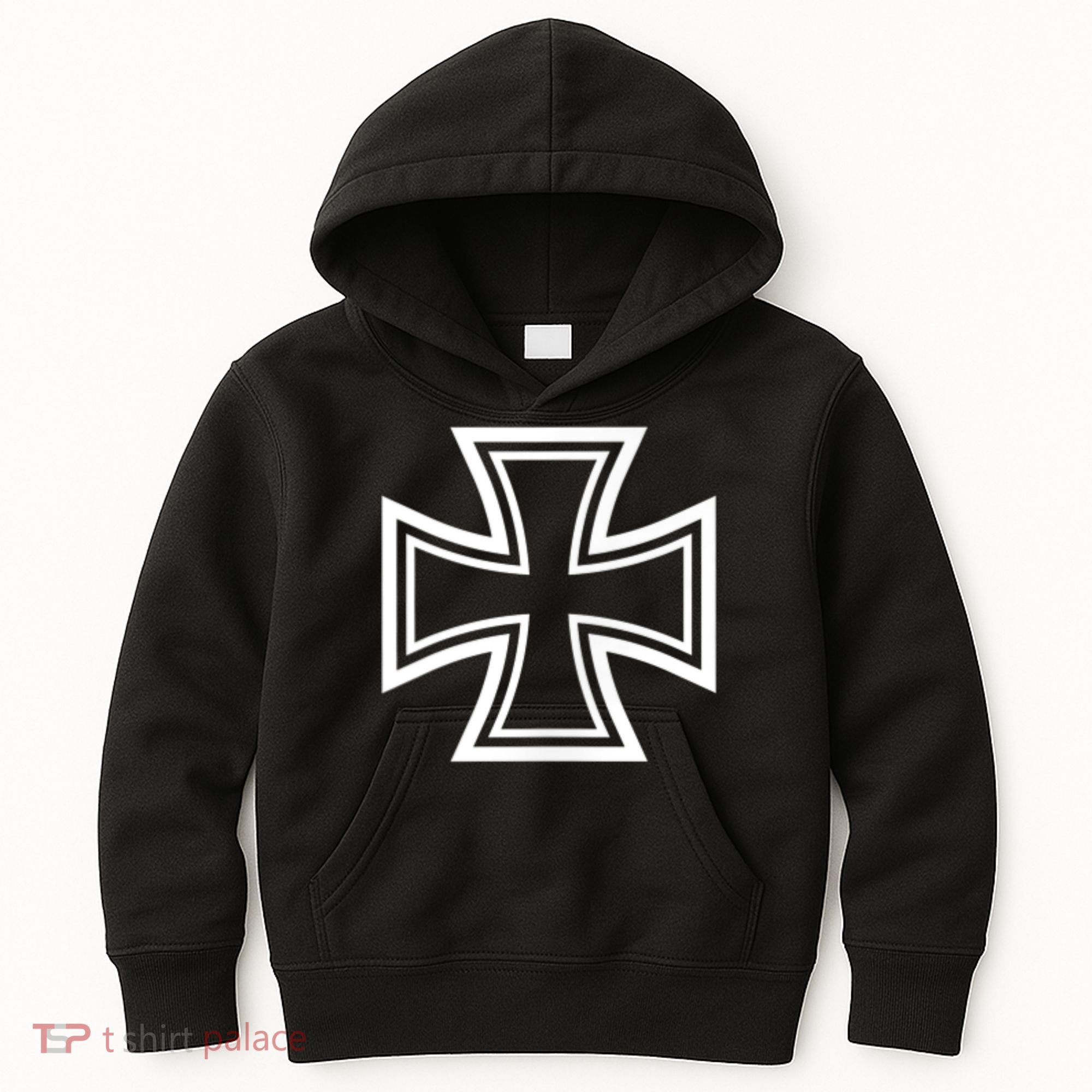German Iron Cross Front & Back Print Kids Hoodie
