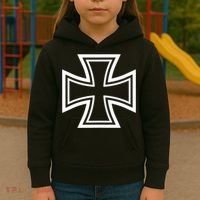 German Iron Cross Front & Back Print Kids Hoodie thumb 3