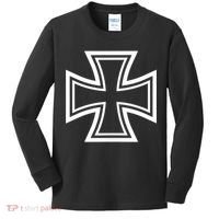German Iron Cross Front & Back Print Kids Long Sleeve Shirt thumb 0