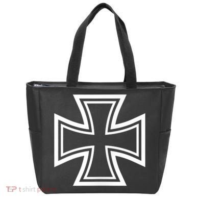 German Iron Cross Front & Back Print Tote Bag