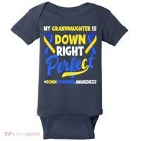 Granddaughter Is Down Right Perfect Down Syndrome Awareness Baby Bodysuit thumb 0