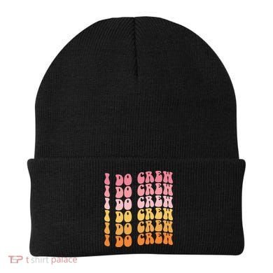 Groovy I Do Crew Bride Squad Wedding Bachelorette Party Beanie