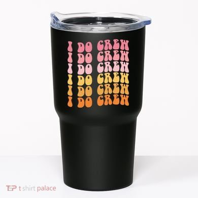 Groovy I Do Crew Bride Squad Wedding Bachelorette Party Tumbler