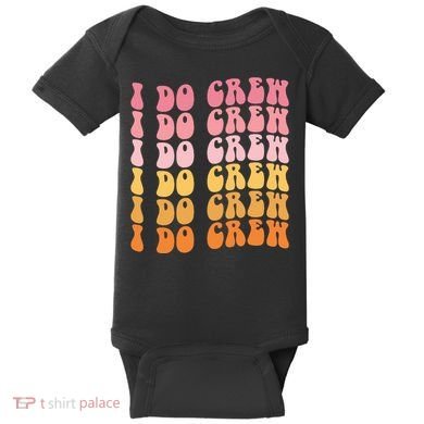Groovy I Do Crew Bride Squad Wedding Bachelorette Party Baby Bodysuit